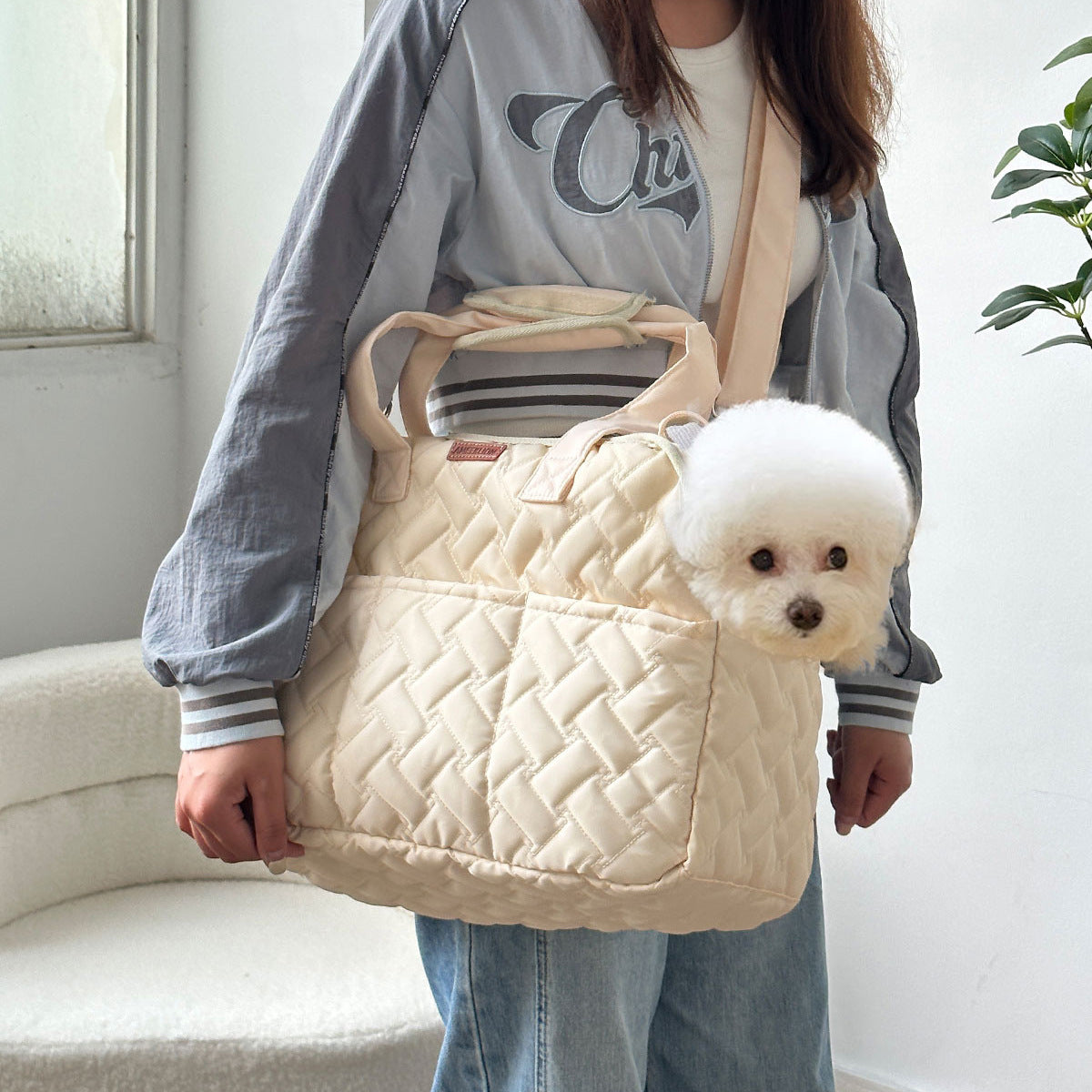 Breathable Canvas Pet Carrier for Cats & Dogs