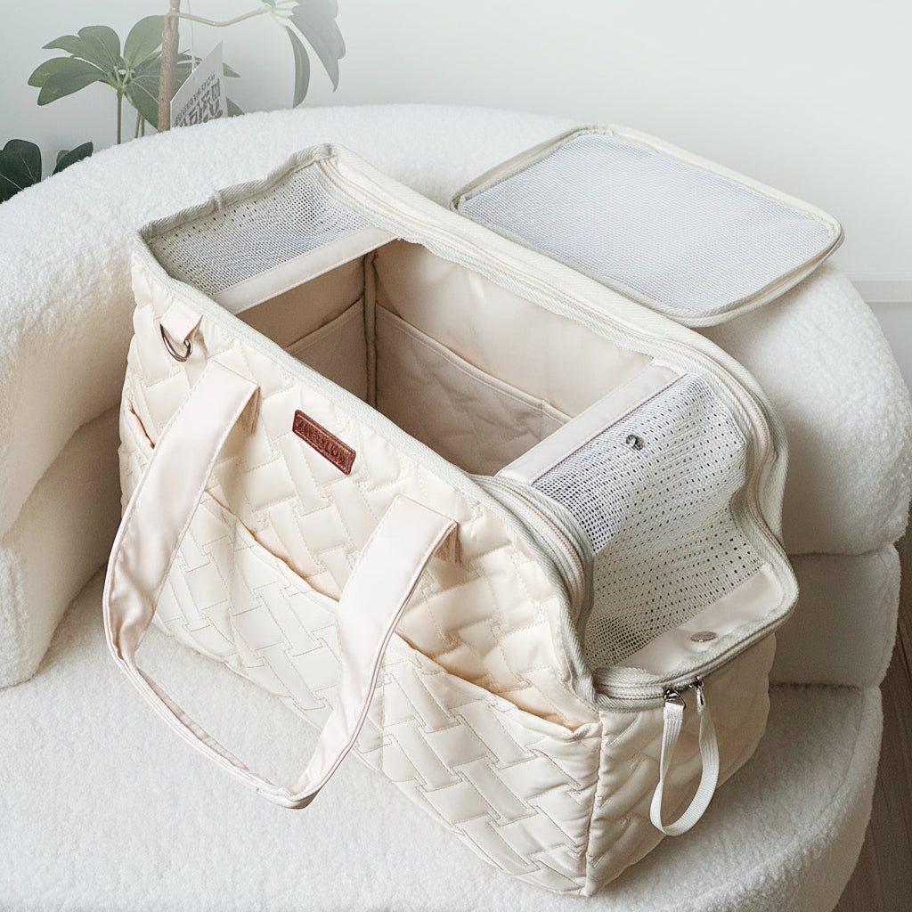 Breathable Canvas Pet Carrier for Cats & Dogs