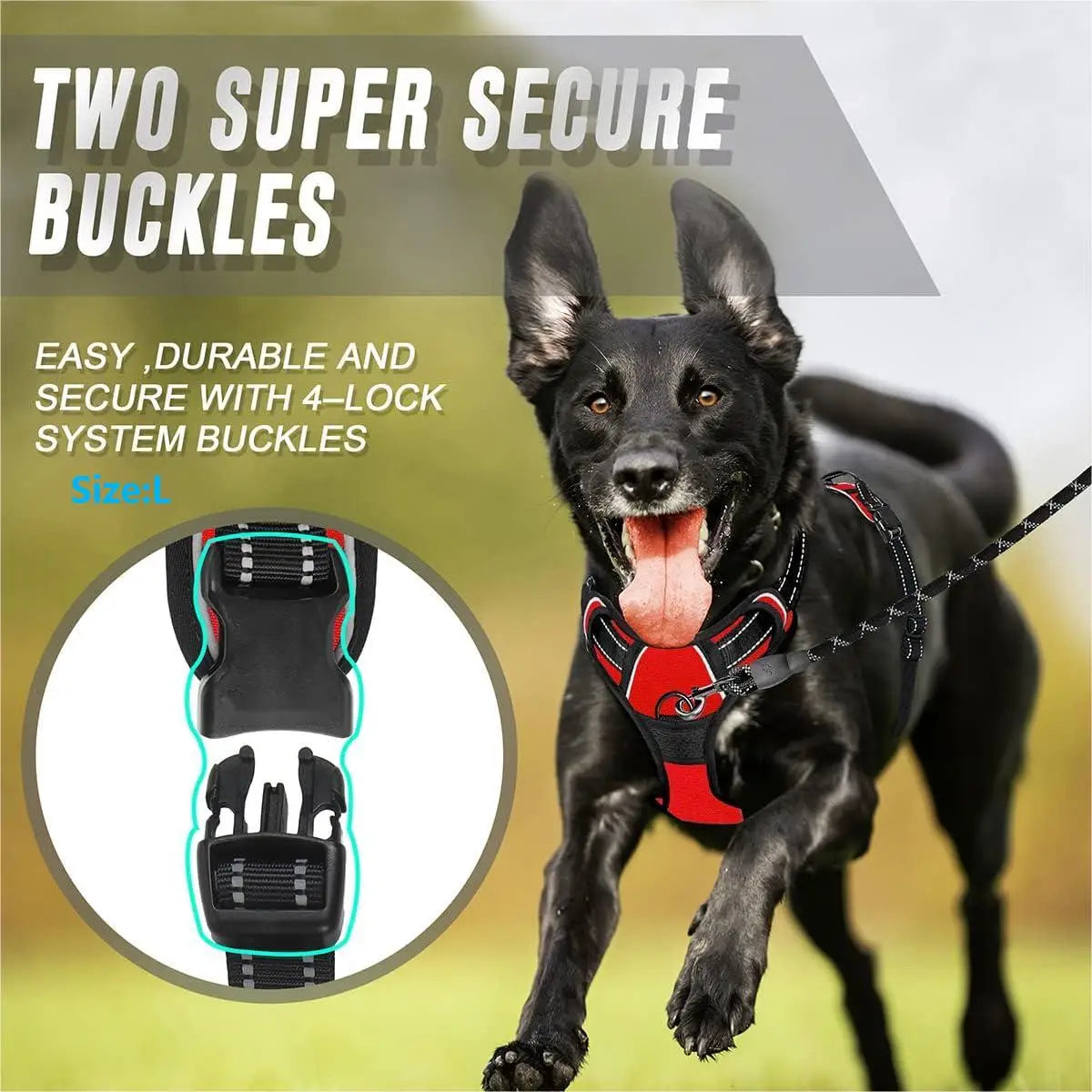 Adjustable No-Pull Dog Harness with Front Clip
