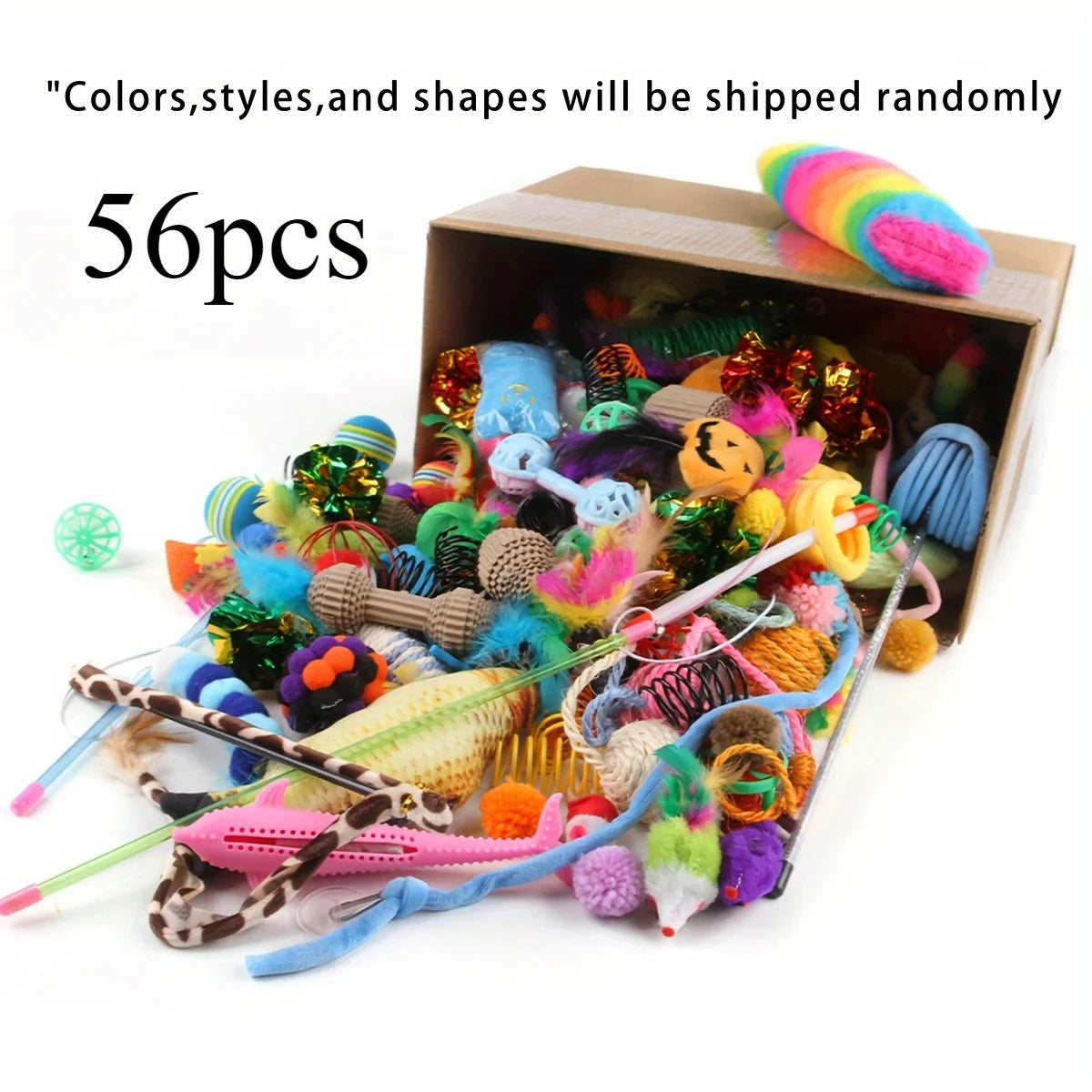 56/28/14 PCS Cat Toys Variety Pack