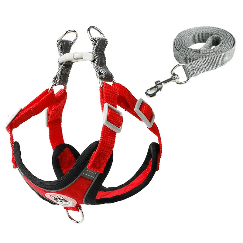 Adjustable Dog Harness & Leash Set for Small Dogs