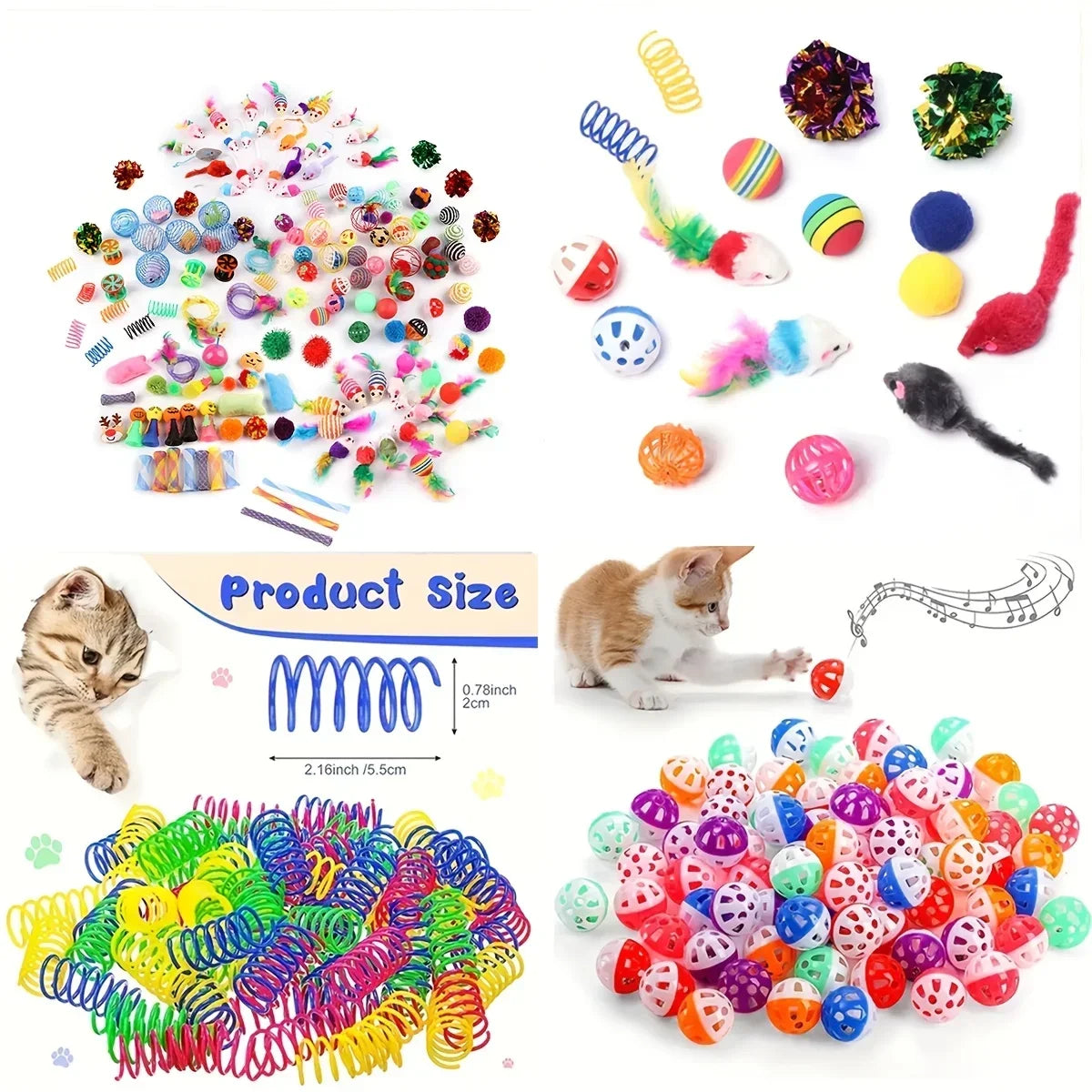 56/28/14 PCS Cat Toys Variety Pack