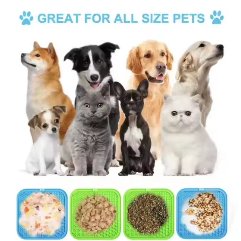 Dog Silicone Lick Mat – Slow Feeder & Bath Distraction