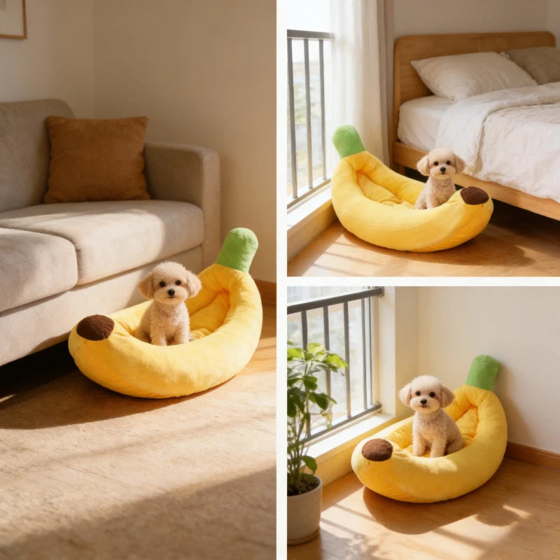 Banana Plush Pet Bed