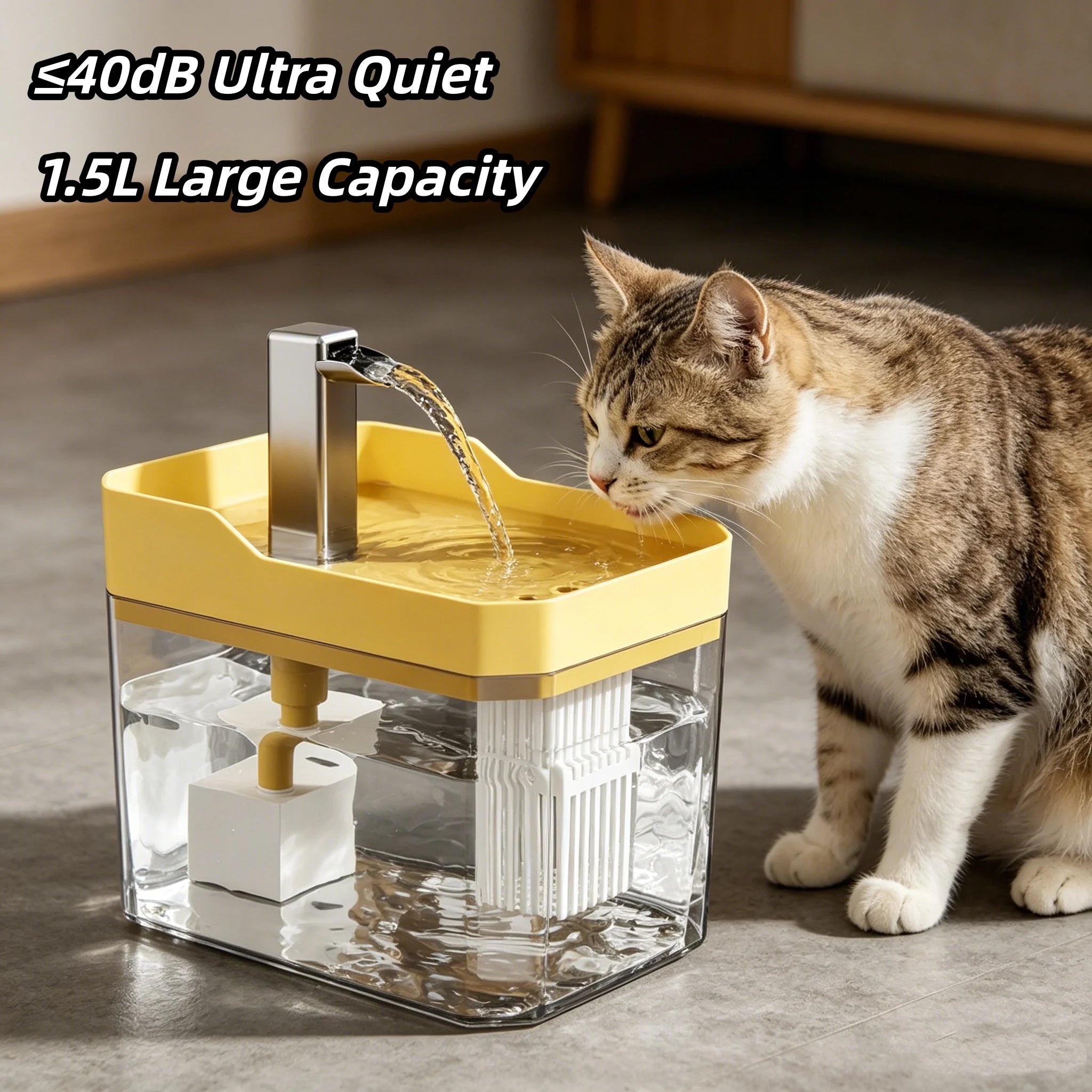 1.5L Cat Water Fountain with Filter