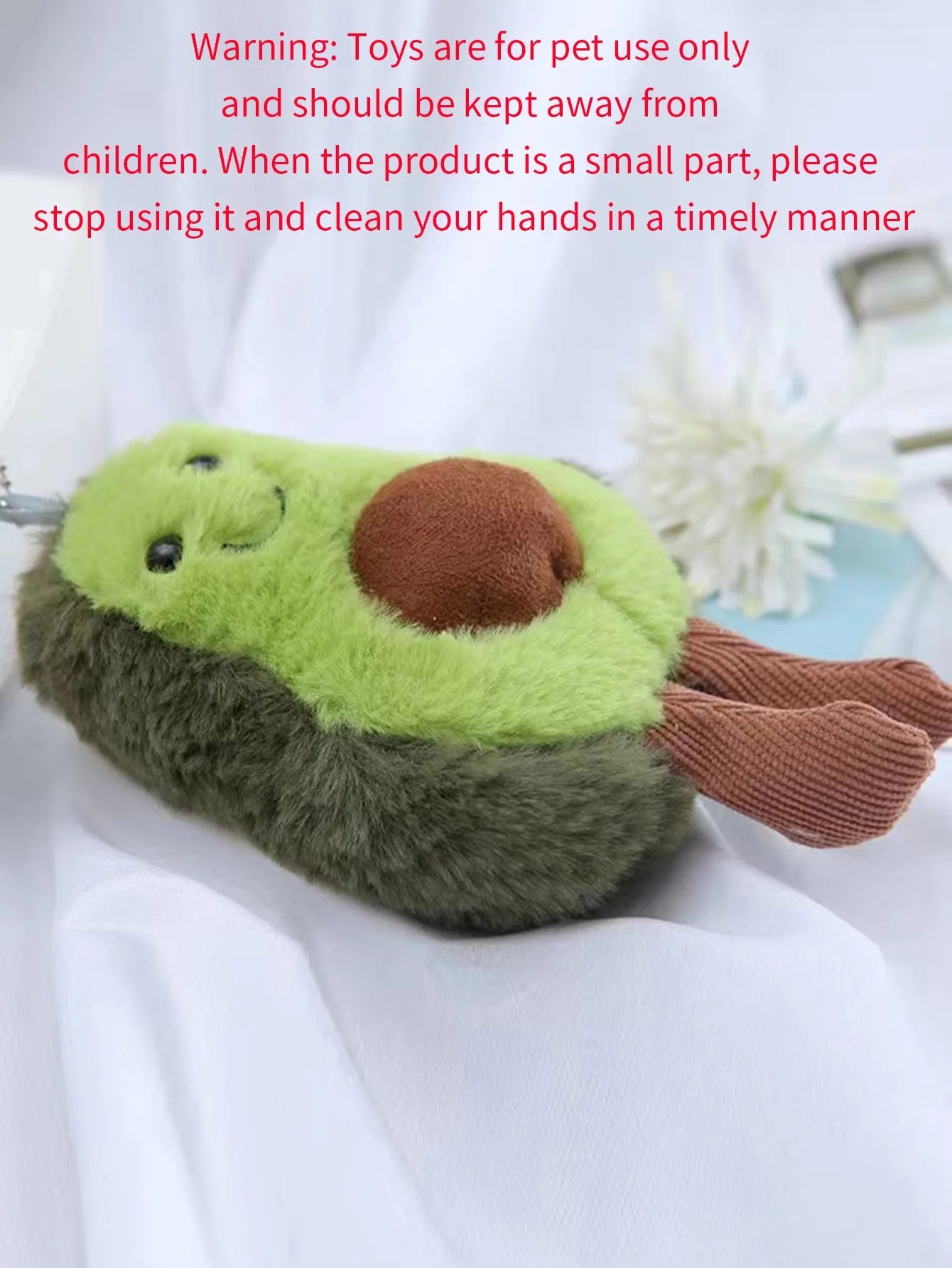 Cute Avocado Plush Dog Toy