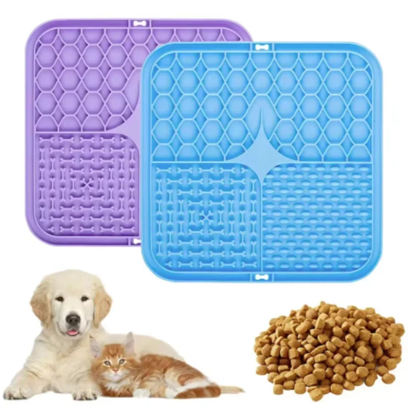 Dog Silicone Lick Mat – Slow Feeder & Bath Distraction