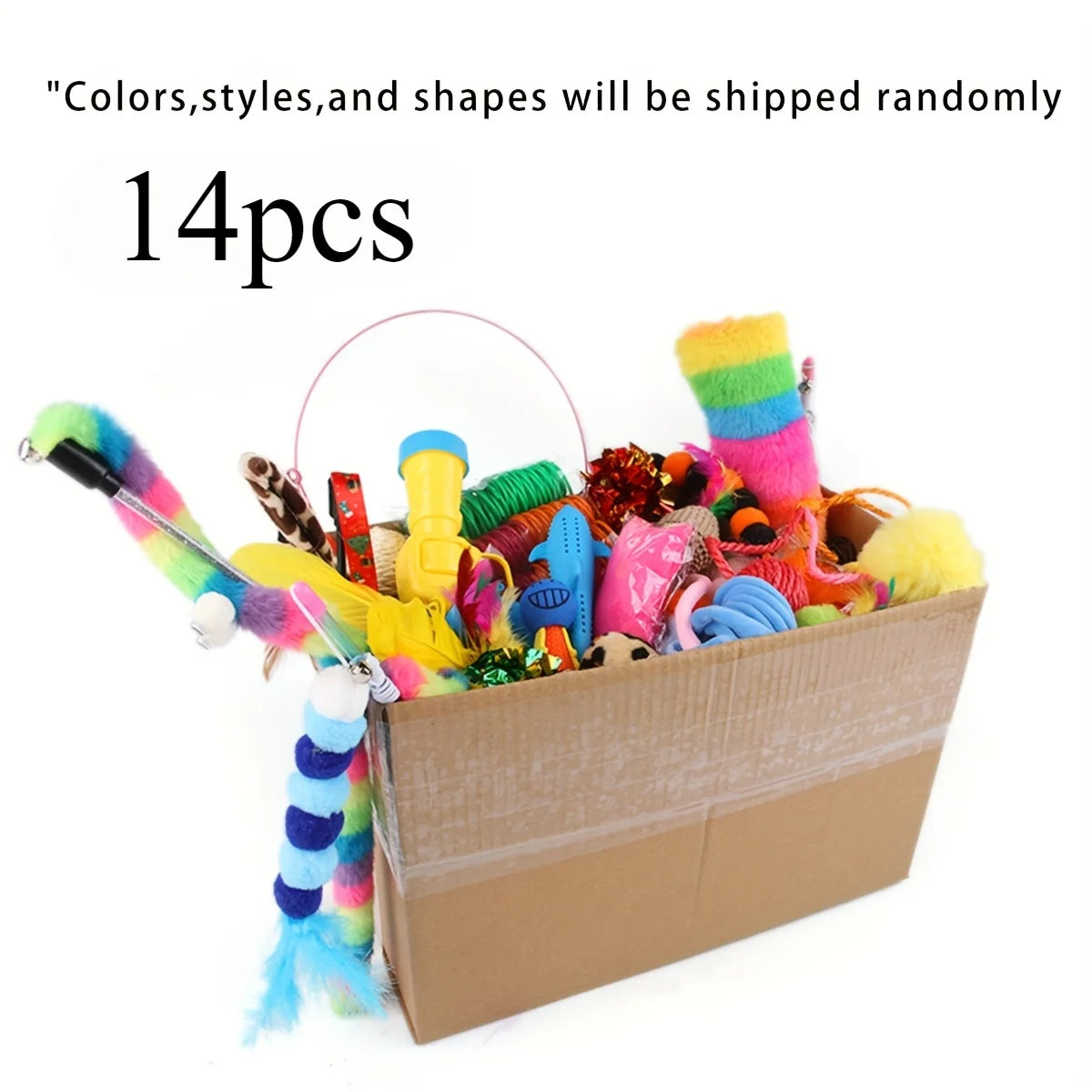 56/28/14 PCS Cat Toys Variety Pack