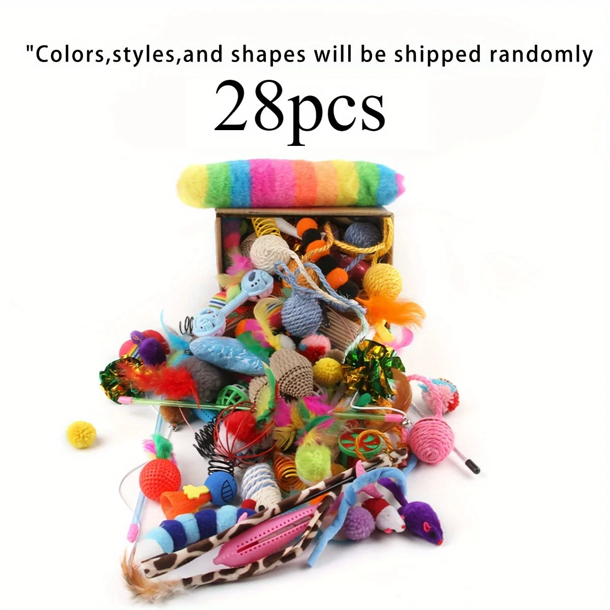 56/28/14 PCS Cat Toys Variety Pack
